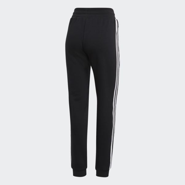 Adidas Pantalon Slim Noir à Revers
