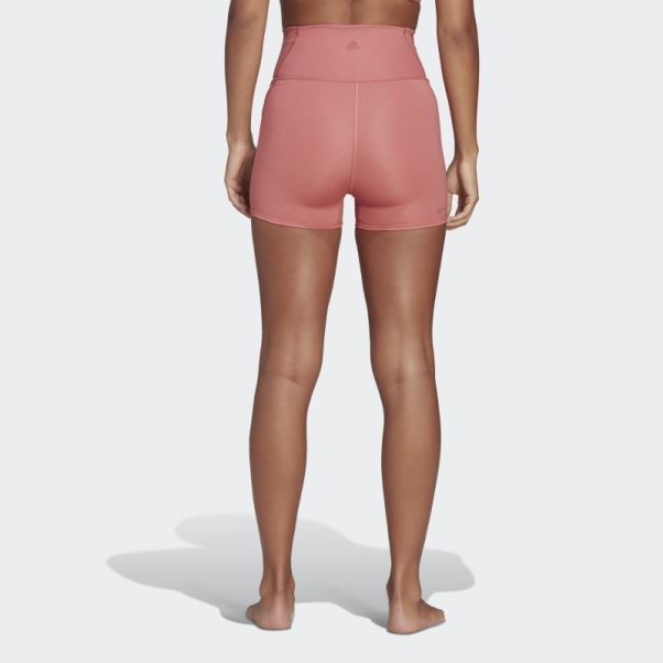 Legging Court Taille Super Haute Yoga Studio Luxe Fire Rouge Adidas