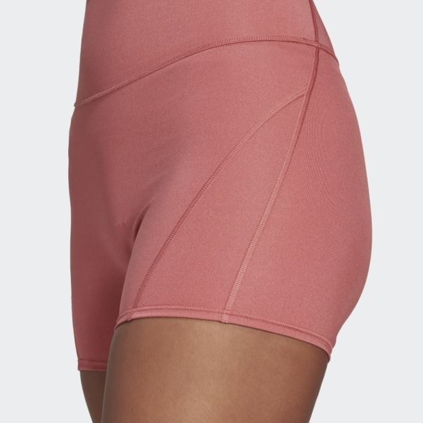 Legging Court Taille Super Haute Yoga Studio Luxe Fire Rouge Adidas