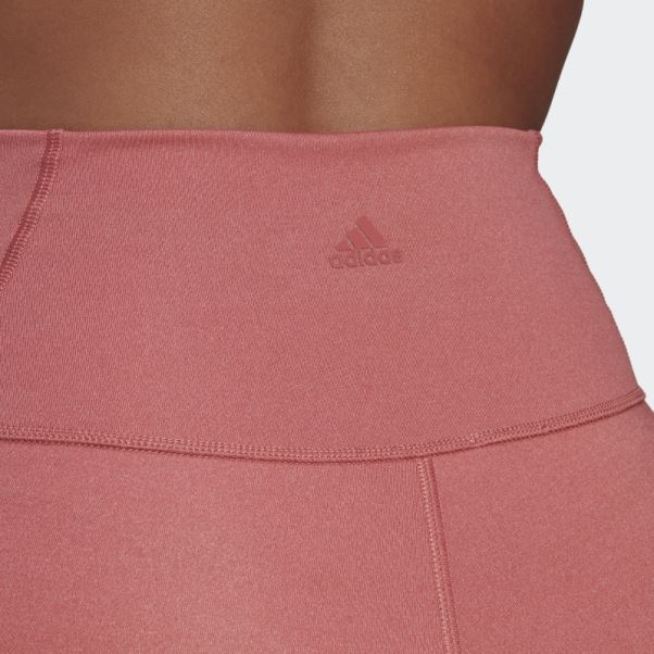 Legging Court Taille Super Haute Yoga Studio Luxe Fire Rouge Adidas