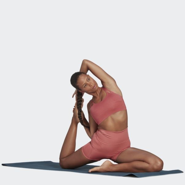 Adidas Leggings Courts Rouge Yoga Studio Luxe Fire Taille Super Haute