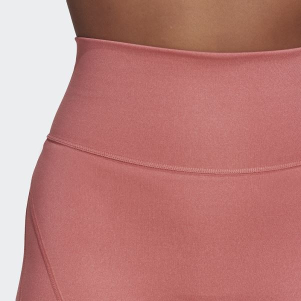 Adidas Leggings Courts Rouge Yoga Studio Luxe Fire Taille Super Haute