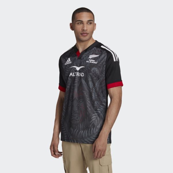 Maori All Blacks Rugby Maillot Domicile Réplique Adidas Noir