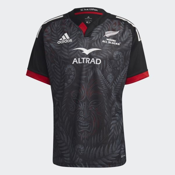 Maori All Blacks Rugby Maillot Domicile Réplique Adidas Noir
