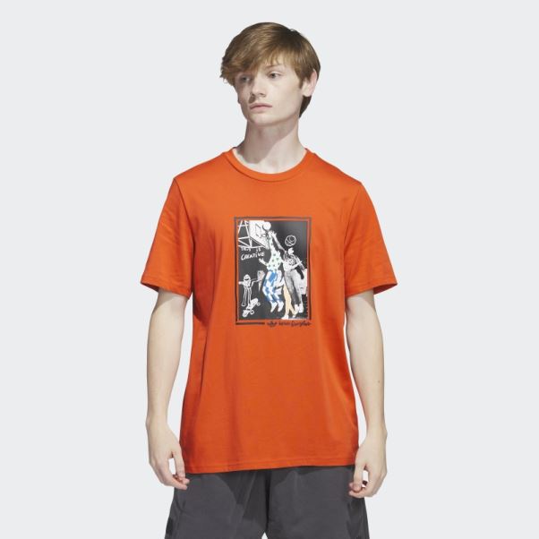Tee Shirt Shmoofoil Graphique Rouge Adidas