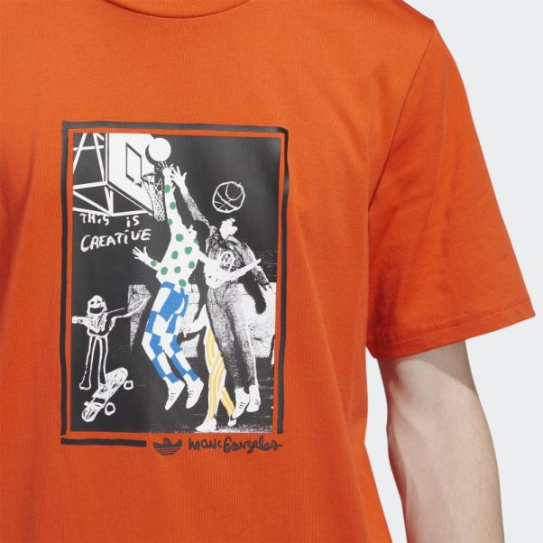 Tee Shirt Shmoofoil Graphique Rouge Adidas