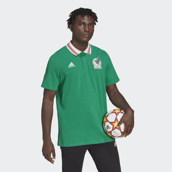 Polo Adn Mexique Vert Adidas