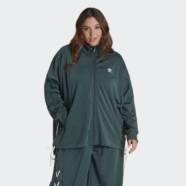 Adidas Veste De Survêtement à Lacets Always Original (grande Taille) Vert Minéral