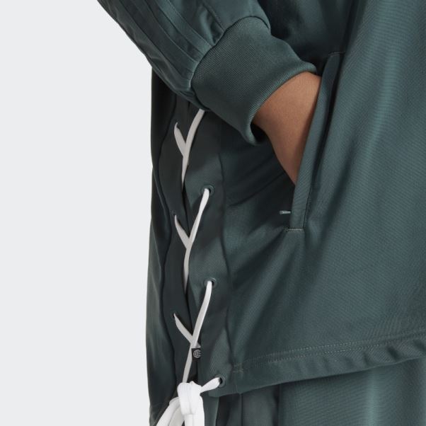 Adidas Veste De Survêtement à Lacets Always Original (grande Taille) Vert Minéral