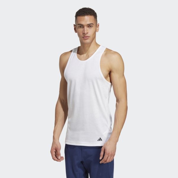 Débardeur Adidas Yoga Base Training Blanc