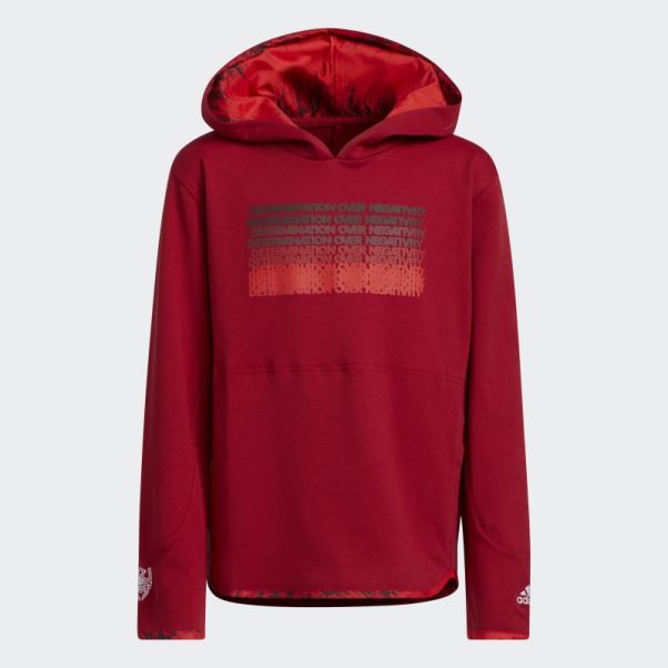 Victoire Rouge Donovan Mitchell D.o.n. Numéro 4 Sweat à Capuche Adidas