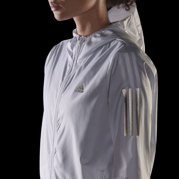 Coupe-vent De Running à Capuche Adidas Own The Run Blanc