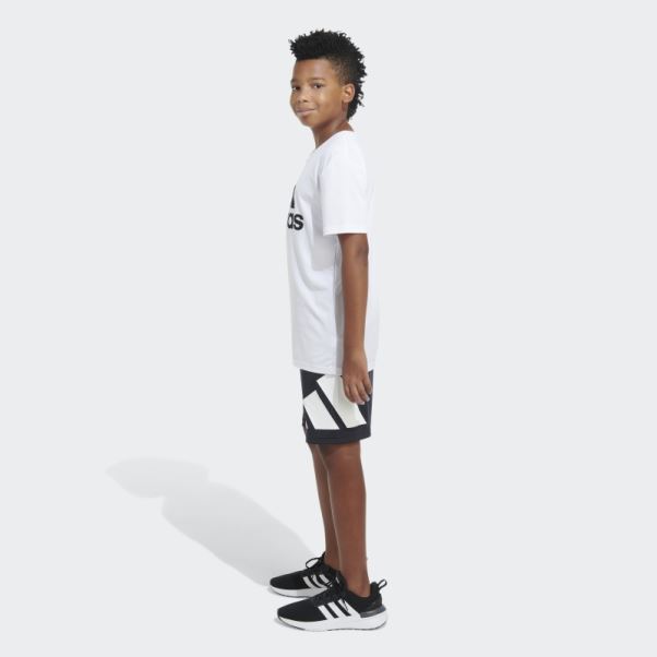 Adidas Short Logo Sur Le Côté Adidas Noir