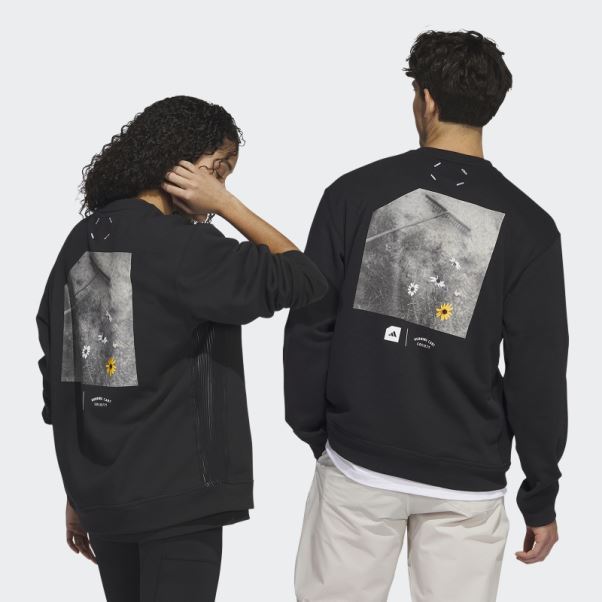 Sweat Adidas Adicross X Burning Cart Layer Crew Golf Noir
