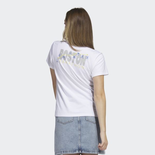 T-shirt Graphique Boston Marathon 2023 Blanc Adidas