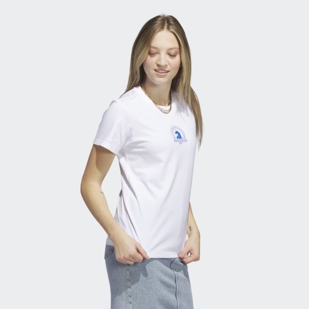 T-shirt Graphique Boston Marathon 2023 Blanc Adidas