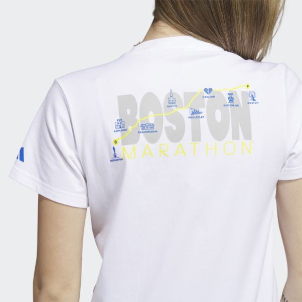 T-shirt Graphique Boston Marathon 2023 Blanc Adidas