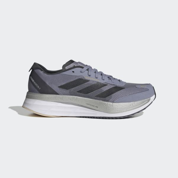 Adidas Adizero Boston 11 Chaussures De Course Argent Violet
