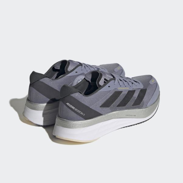 Adidas Adizero Boston 11 Chaussures De Course Argent Violet