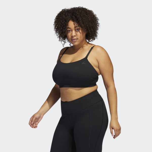 Soutien-gorge à Maintien Léger Adidas Yoga Studio Noir (grande Taille)
