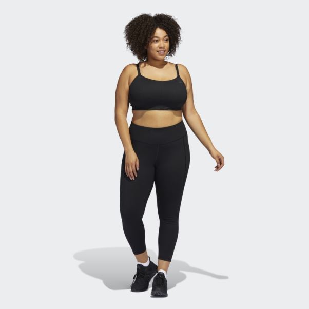 Soutien-gorge à Maintien Léger Adidas Yoga Studio Noir (grande Taille)