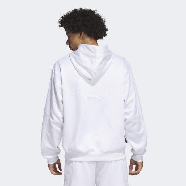 Adidas Harden Sweat à Capuche De Voyage Blanc