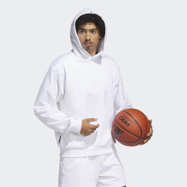 Adidas Harden Sweat à Capuche De Voyage Blanc