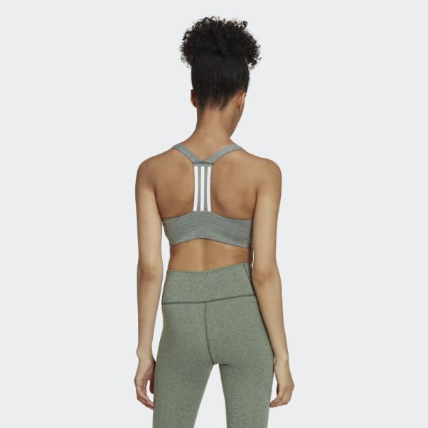 Soutien-gorge D'entraînement à Maintien Moyen Adidas Green Oxide Mel Powerimpact
