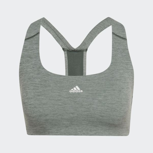 Soutien-gorge D'entraînement à Maintien Moyen Adidas Green Oxide Mel Powerimpact