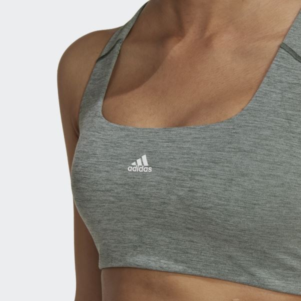 Soutien-gorge D'entraînement à Maintien Moyen Adidas Green Oxide Mel Powerimpact