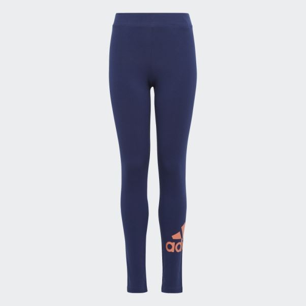 Collants En Coton Bleu Foncé Essentials Gros Logo Adidas