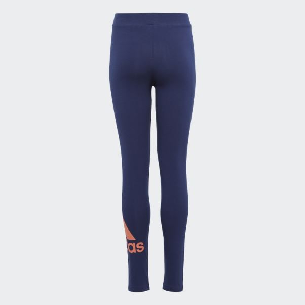 Collants En Coton Bleu Foncé Essentials Gros Logo Adidas