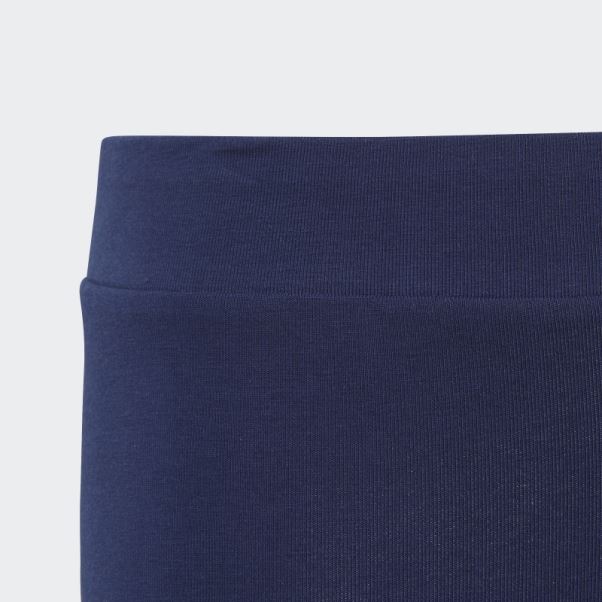 Collants En Coton Bleu Foncé Essentials Gros Logo Adidas