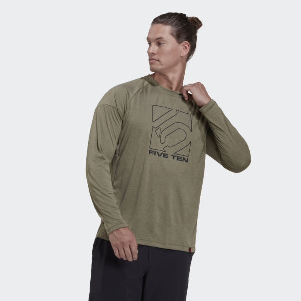 Adidas Orbite Vert Maillot Cinq Dix Manches Longues