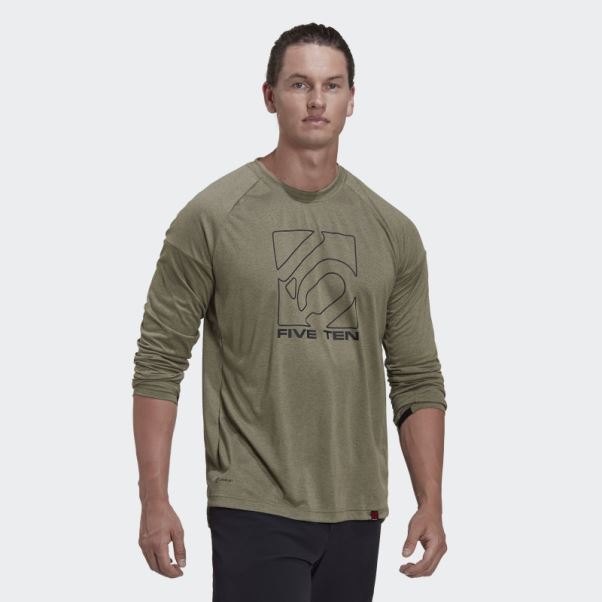 Adidas Orbite Vert Maillot Cinq Dix Manches Longues