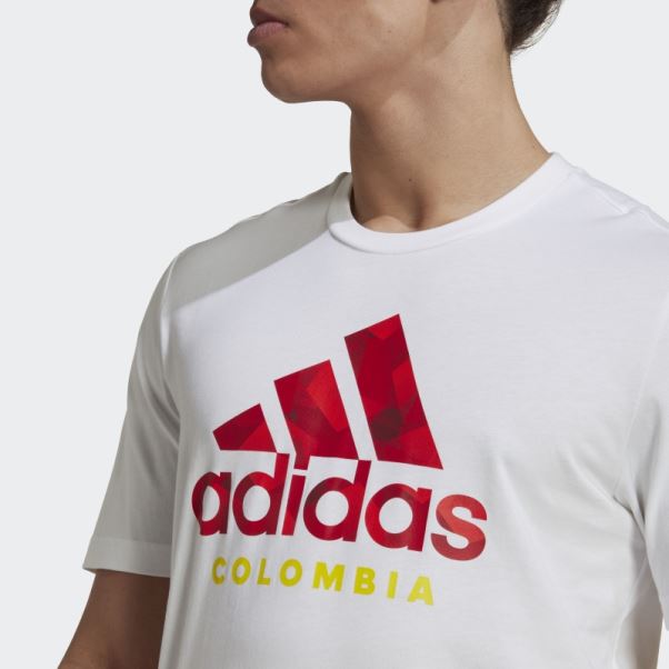 Colombie Graphique Tee Blanc Adidas