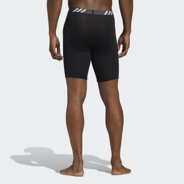 Performance Mesh Boxer Long 3 Paires Adidas Noir