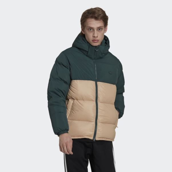 Doudoune à Capuche Down Regen Vert Minéral Adidas