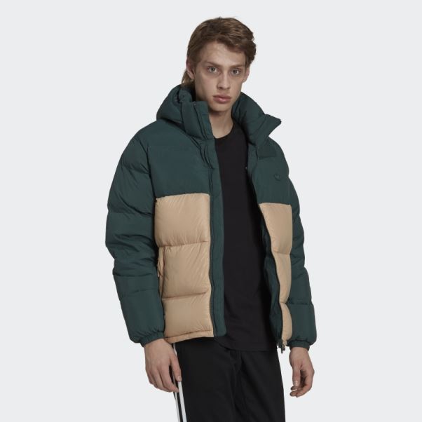 Doudoune à Capuche Down Regen Vert Minéral Adidas