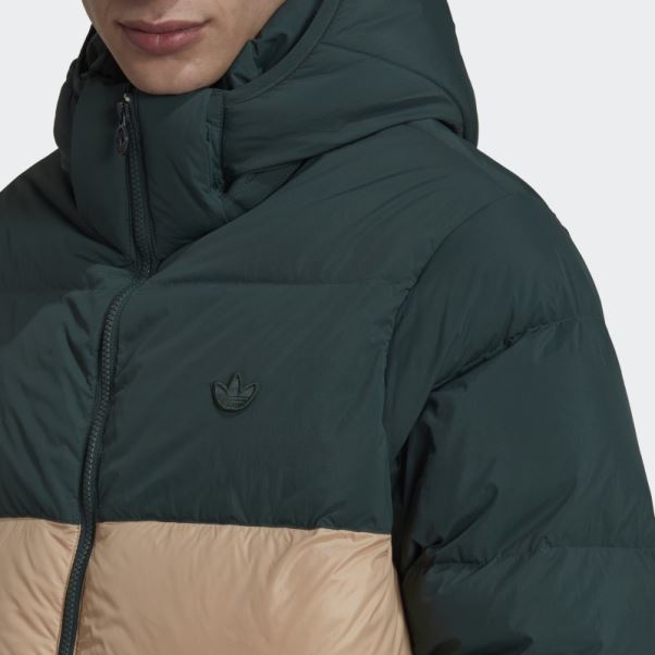 Doudoune à Capuche Down Regen Vert Minéral Adidas