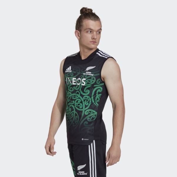 Adidas Maori All Blacks Maillot De Rugby Performance Noir