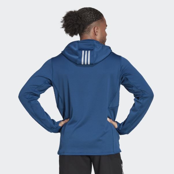 Adidas Polaire X-city Running Sweat à Capuche Mode Marine
