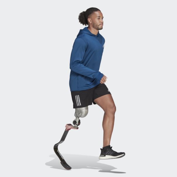 Adidas Polaire X-city Running Sweat à Capuche Mode Marine