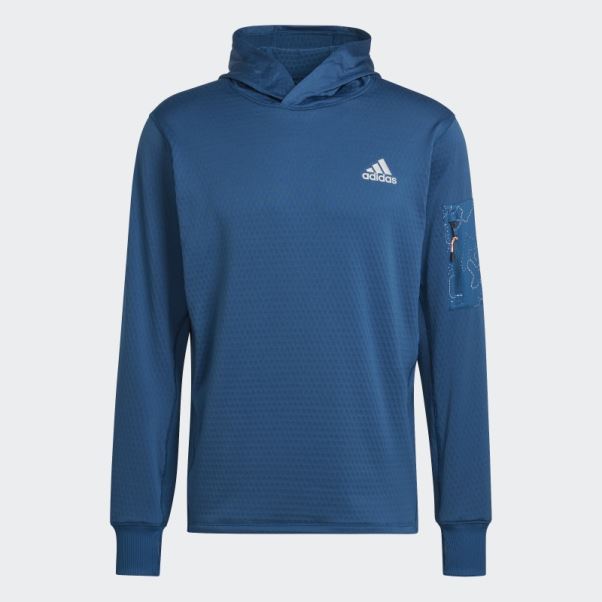 Adidas Polaire X-city Running Sweat à Capuche Mode Marine