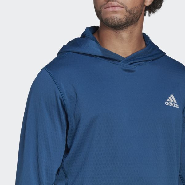 Adidas Polaire X-city Running Sweat à Capuche Mode Marine