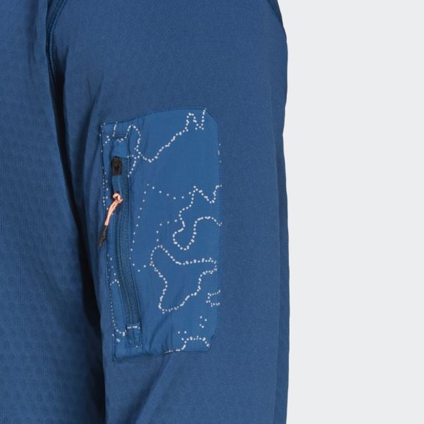Adidas Polaire X-city Running Sweat à Capuche Mode Marine