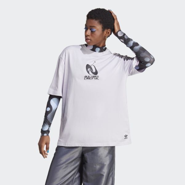 Aube Argentée Adidas T-shirt Graphique Toujours Original Adidas
