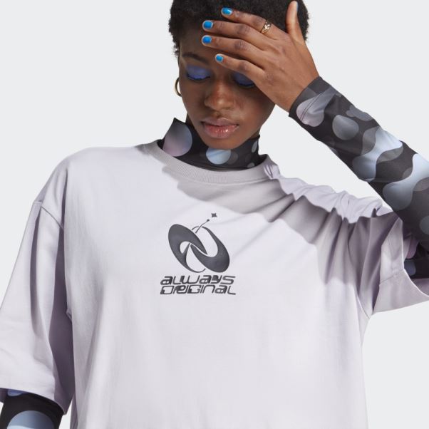 Aube Argentée Adidas T-shirt Graphique Toujours Original Adidas