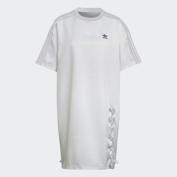 Adidas Robe T-shirt Blanche à Lacets Always Original
