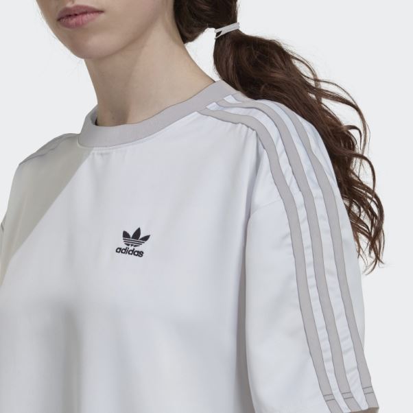 Adidas Robe T-shirt Blanche à Lacets Always Original